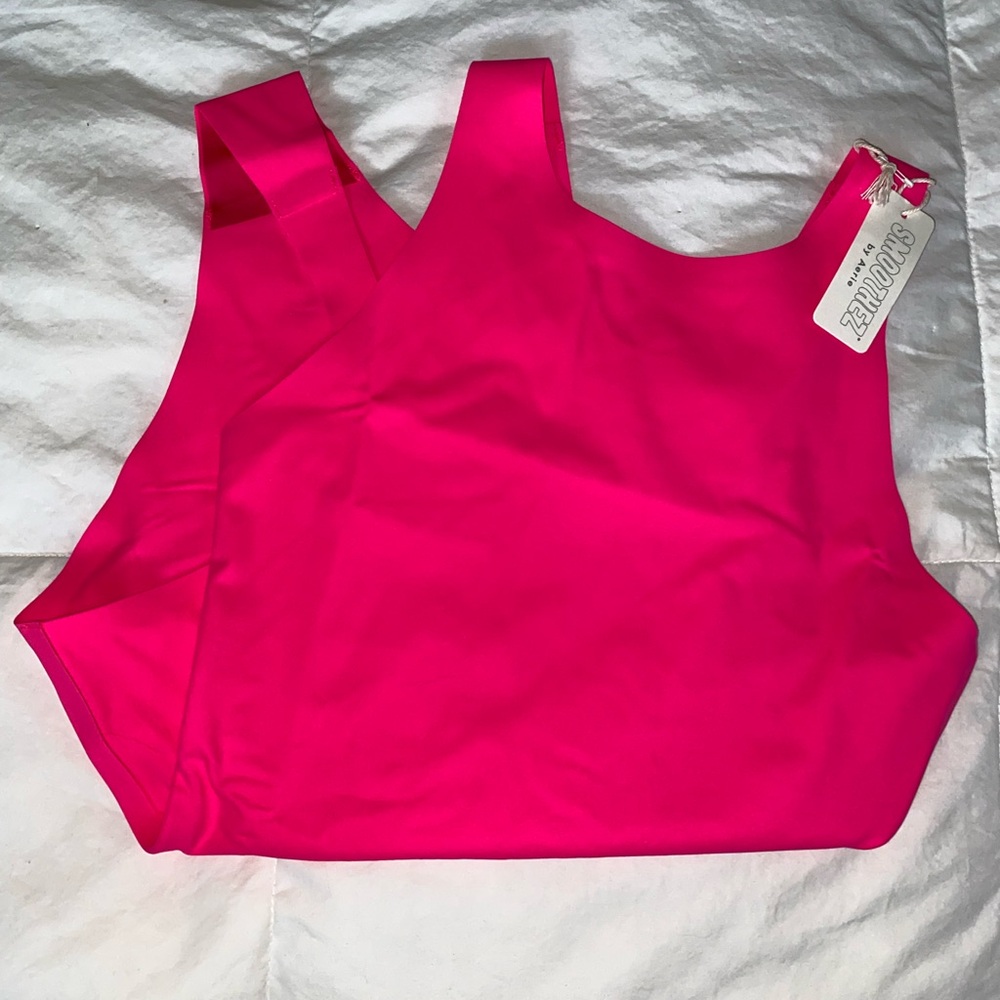 NWT Aerie Smoothez Pink Bodysuit